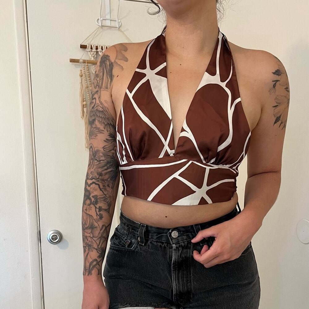 Chocolate Brown Halter Top 🤎